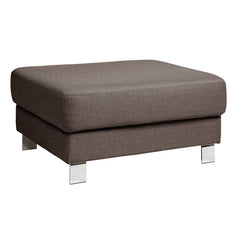 Avattava Monika-rahi ruskealla Barcelona 40 -kankaalla ja 10 cm korkeilla metallijaloilla.