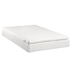 Hilding Feel -joustinpatjassa 120 x 200 cm on valkoinen tikattu joustokangasverhoilu. Joustinpatjapakettiin kuuluu Hilding Hybrix Air Coolmax -sijauspatja.
