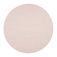 Pyöreä puuvilla-paperinarumatto Pastilli, luonnonvaalea valko-pellava.
