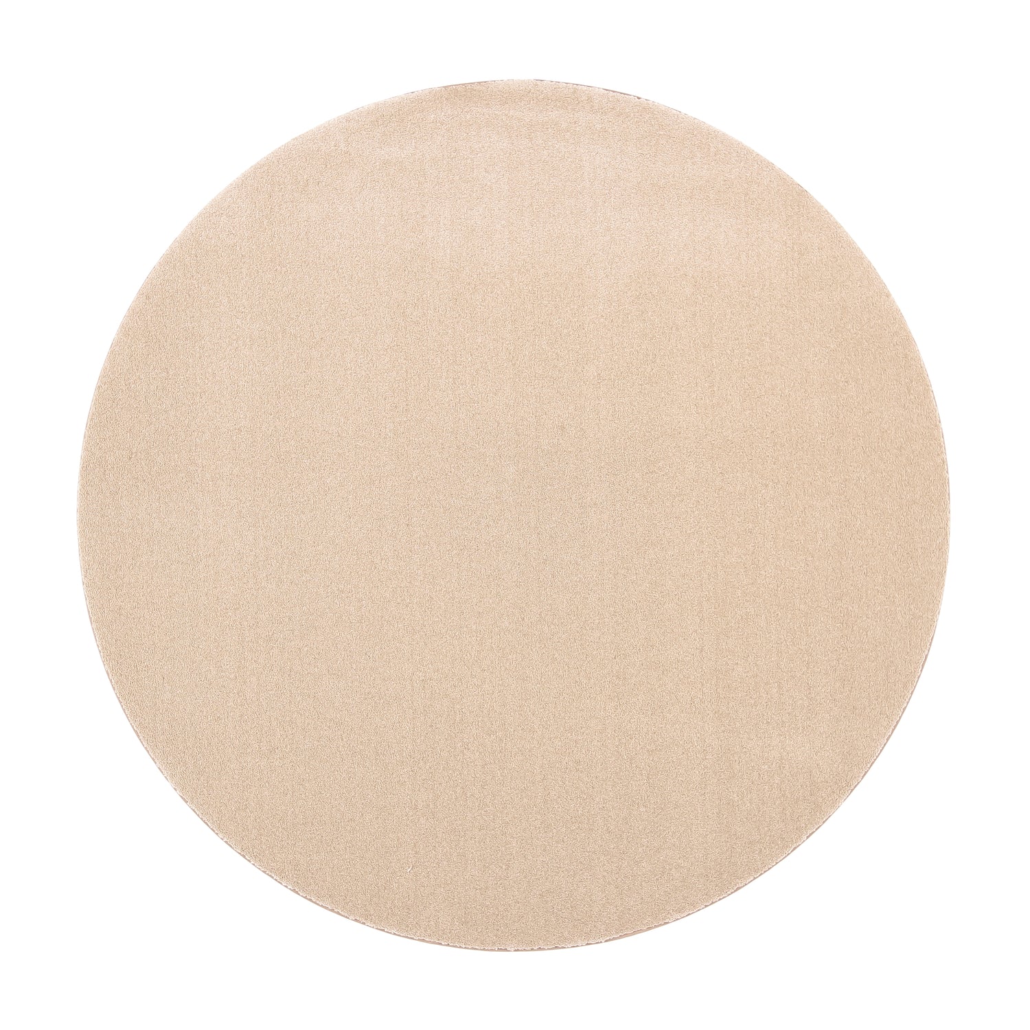 Pyöreä Puuteri-nukkamatto, beige.
