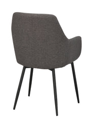 Reily-tuoli harmaalla #15 kangasverhoilulla ja mustilla metallijaloilla.