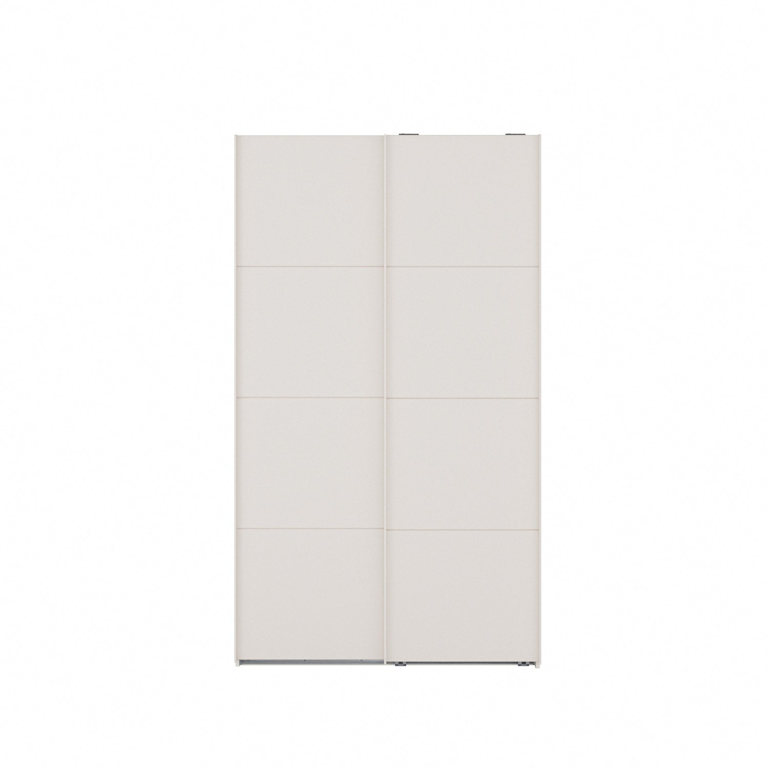 Mattabeige 120 cm Kira-liukuovikomero. Sophisticspace-vetimet ovat metallia.