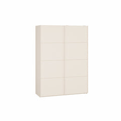Mattabeige 150 cm Kira-liukuovikomero. Sophisticspace-vetimet  ovat metallia.
