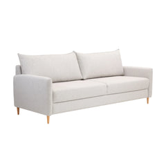 3-istuttava Stockholm-vuodesohva vaaleanharmaalla Diamonds 104 -kankaalla. Sohvassa on 12 cm korkeat luonnonväriset tammijalat.
