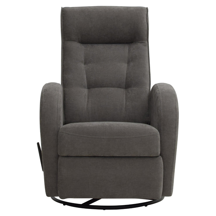 Salla-reclinertuoli harmaalla Feel 21 -kangasverhoilulla.
