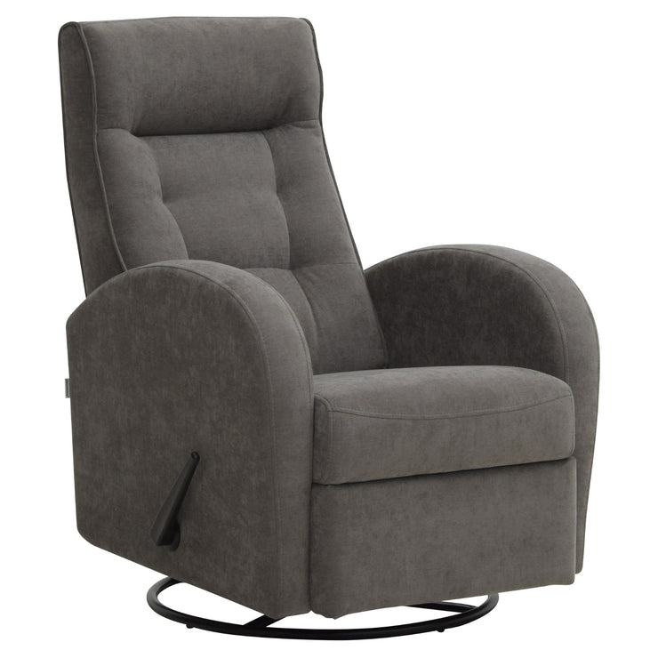 Salla-reclinertuoli harmaalla Feel 21 -kangasverhoilulla.