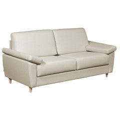 Salla-vuodesohva beigellä Minco 30-kangasverhoilulla ja luonnonvärisillä puujaloilla.