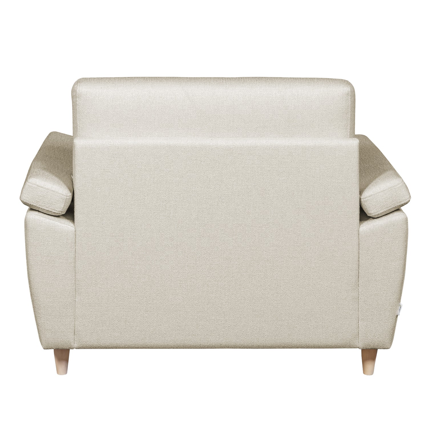 Salla-vuodetuoli beigellä Minco 30-kangasverhoilulla ja luonnonvärisillä puujaloilla.