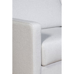 Salla-vuodetuoli vaalealla Minco 2-kangasverhoilulla ja luonnonvärisillä puujaloilla.