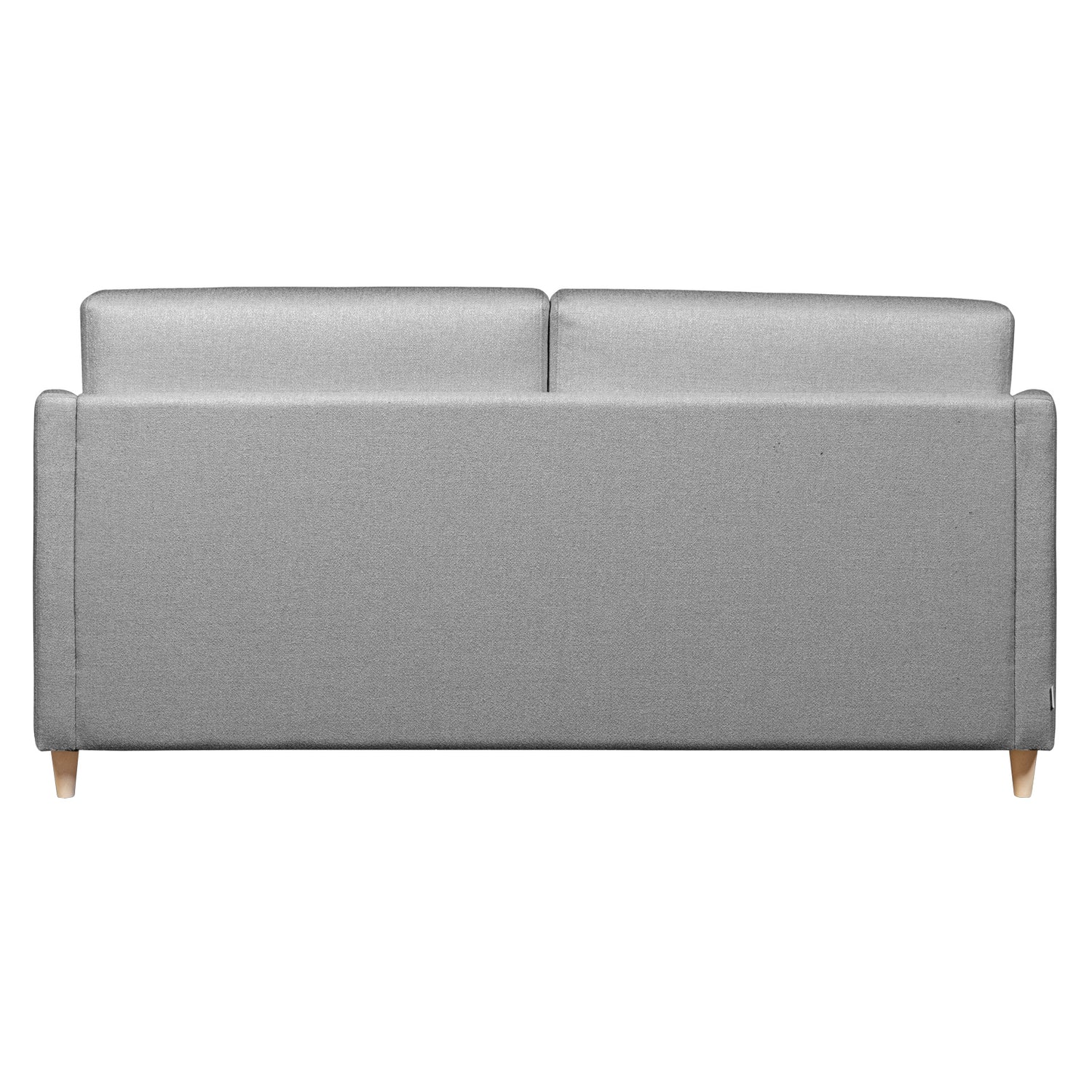 Salla-vuodesohva harmaalla Minco 16-kangasverhoilulla ja luonnonvärisillä puujaloilla.