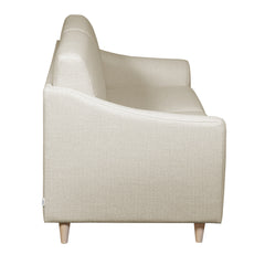 Salla-vuodesohva beigellä Minco 30-kangasverhoilulla ja luonnonvärisillä puujaloilla.