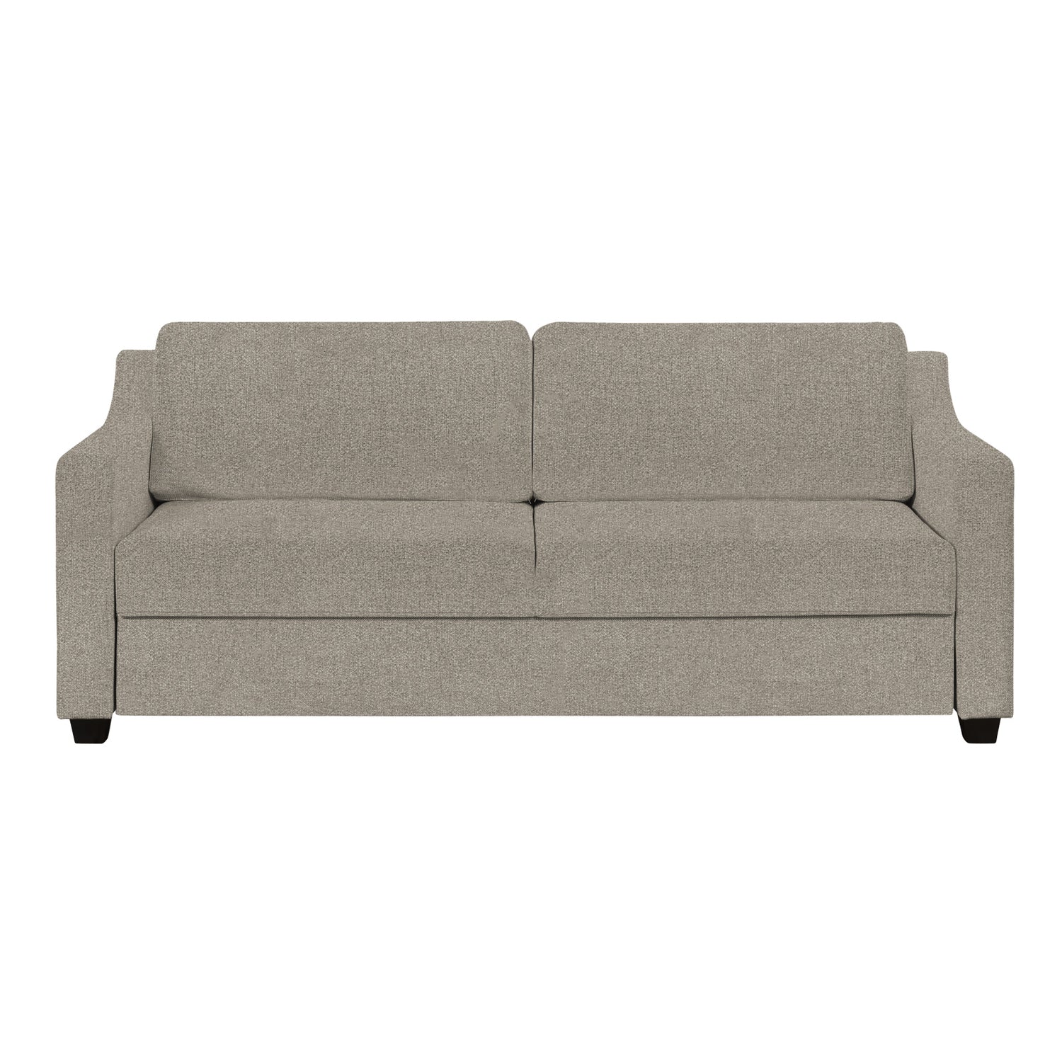 Seili-vuodesohva beigellä Minco 30 -verhoilukankaalla ja wengen värisillä puujaloilla.