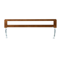 Seniori-sängyn turvalaita pähkinäpetsattua koivua.