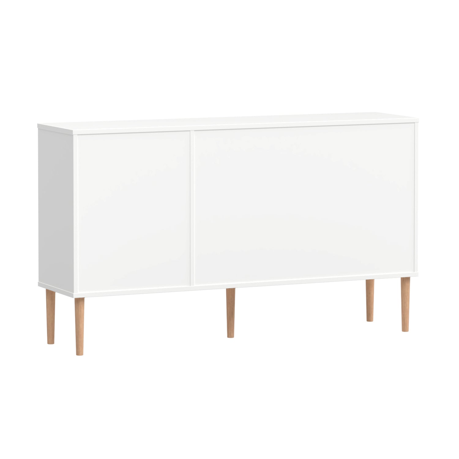 Kuvassa on kokovalkoinen Stemma-senkki tammisilla jaloilla. Kauttaaltaan siisti kaluste sopii hyvin myös keskilattian kalusteeksi.