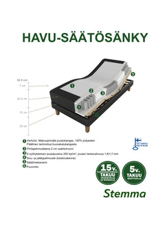 Havu-moottorisängyn rakennekuva.