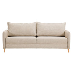 3-istuttava Stockholm-vuodesohva beigellä Diamonds 289 -kankaalla. Sohvassa on 12 cm korkeat luonnonväriset tammijalat.