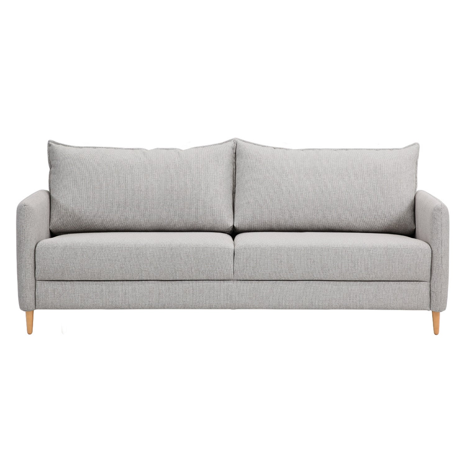 3-istuttava Stockholm-vuodesohva harmaalla Diamonds 290 -kankaalla. Sohvassa on 12 cm korkeat luonnonväriset tammijalat.