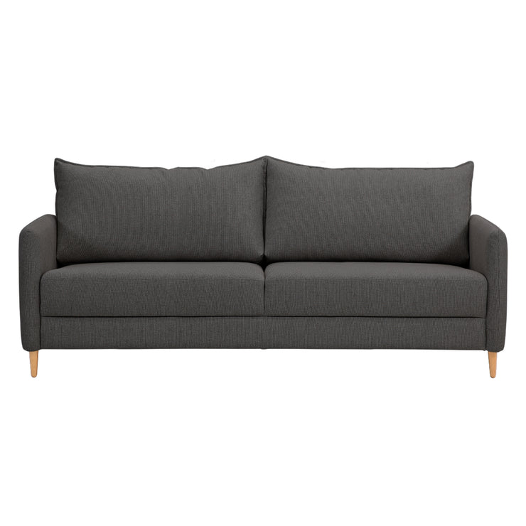 2-istuttava Stockholm-sohva tummanharmaalla Diamonds 392 -kankaalla. Sohvassa on 12 cm korkeat luonnonväriset tammijalat.