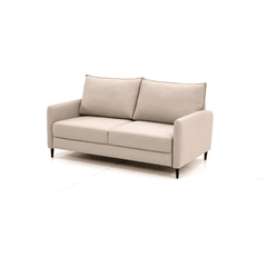 3D-kuvassa Stockholm Hybrid Deluxe -vuodesohva (Oasis 02 -kangas), josta saa helposti vuoteen Hydrid Deluxe -vuodemekanismin ansioista.