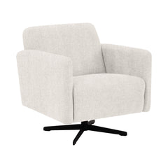 Stockholm-nojatuoli vaalealla Oasis 01 -kankaalla ja mustalla sakarajalalla.