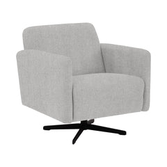 Stockholm-nojatuoli vaaleanharmaalla Oasis 15 -kankaalla ja mustalla sakarajalalla.