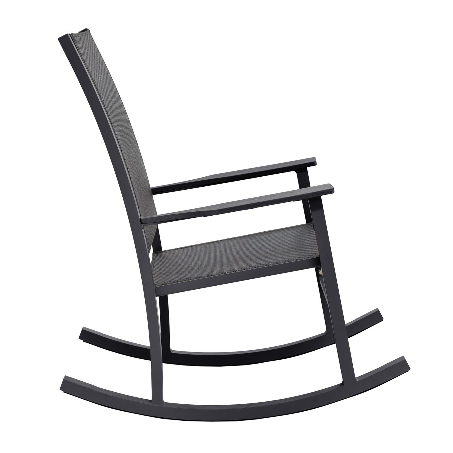 Suvituuli-keinutuoli kokomustana.