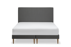 TEMPUR Stay -vuoderunkosänky edestä, hiili Charcoal Grey, koot 140 x 200, 160 x 200 ja 180 x 200 cm.