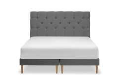 TEMPUR Stay -vuoderunkosänky edestä, grafiitti Dark Stone, koot 140 x 200, 160 x 200 ja 180 x 200 cm.