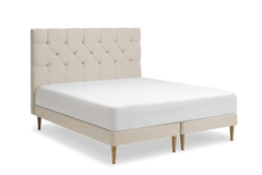 TEMPUR Stay -vuoderunkosänky viistosta, hiekka Sand, koot 140 x 200, 160 x 200 ja 180 x 200 cm.