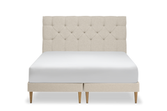 TEMPUR Stay -vuoderunkosänky edestä, hiekka Sand, koot 140 x 200, 160 x 200 ja 180 x 200 cm.