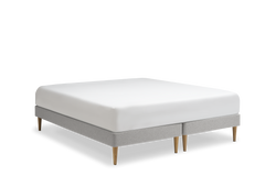 TEMPUR Stay -vuoderunkosänky viistosta, harmaa Stone, koot 140 x 200, 160 x 200 ja 180 x 200 cm.