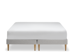 TEMPUR Stay -vuoderunkosänky edestä, harmaa Stone, koot 140 x 200, 160 x 200 ja 180 x 200 cm.