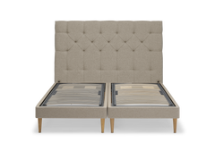TEMPUR Stay -vuoderunko ilman patjaa, tumma hiekka Warm Stone, koot 140 x 200, 160 x 200 ja 180 x 200 cm.