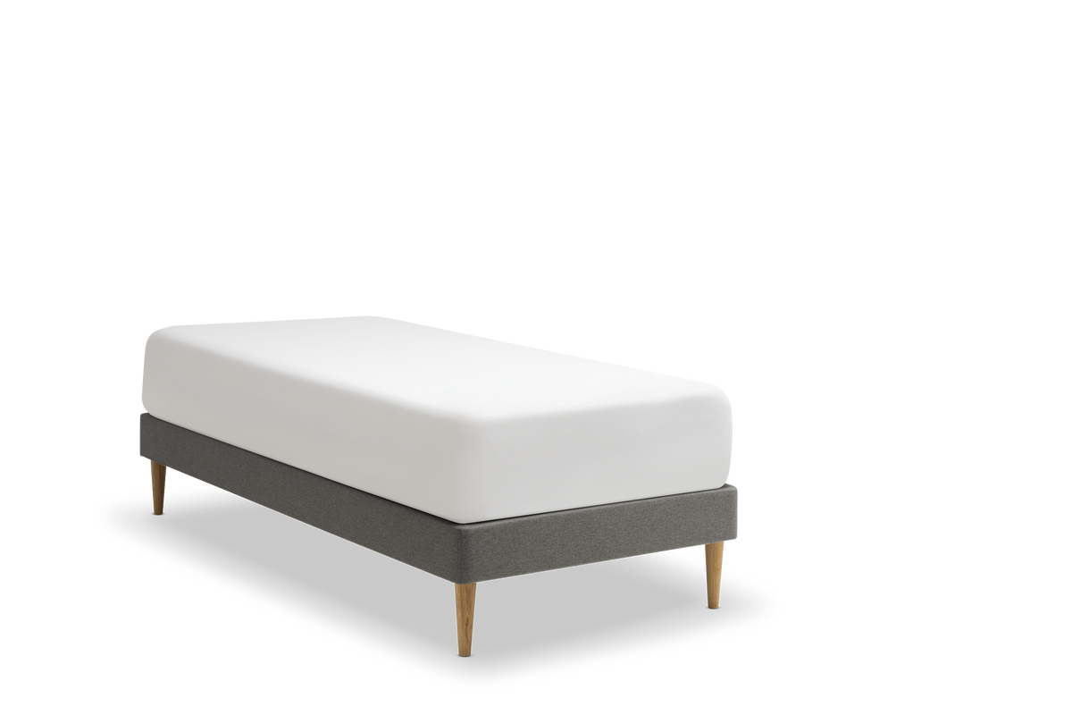 TEMPUR Stay -vuoderunkosänky viistosta, grafiitti Dark Stone, koot 80 x 200, 90 x 200 ja 90 x 210 cm.