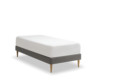 TEMPUR Stay -vuoderunkosänky viistosta, grafiitti Dark Stone, koot 80 x 200, 90 x 200 ja 90 x 210 cm.