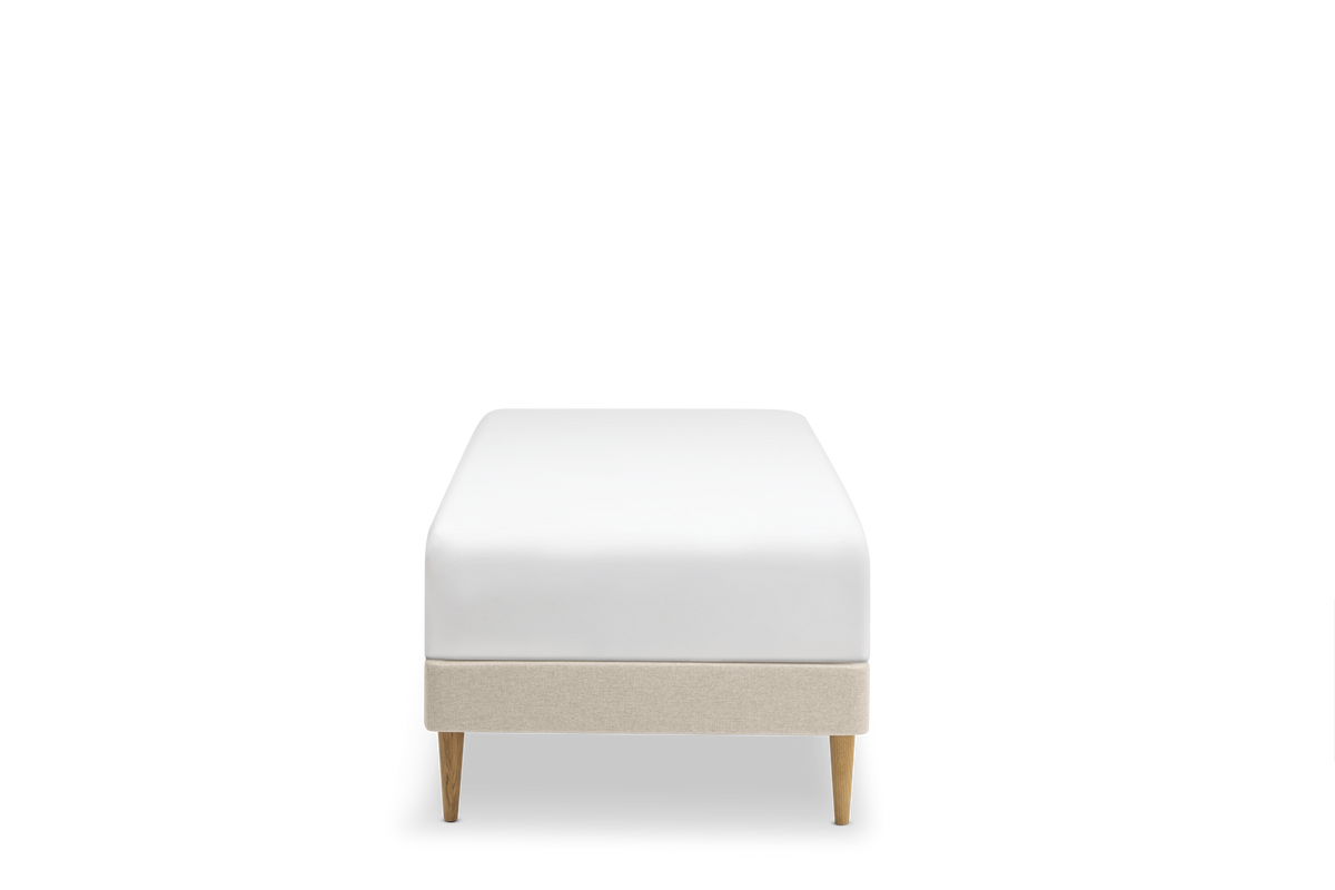 TEMPUR Stay -vuoderunkosänky edestä, hiekka Sand, koot 80 x 200, 90 x 200 ja 90 x 210 cm.