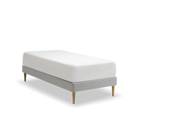 TEMPUR Stay -vuoderunkosänky viistosta, harmaa Stone, koot 80 x 200, 90 x 200 ja 90 x 210 cm.