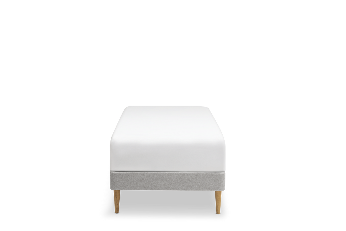 TEMPUR Stay -vuoderunkosänky edestä, harmaa Stone, koot 80 x 200, 90 x 200 ja 90 x 210 cm.