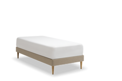 TEMPUR Stay -vuoderunkosänky viistosta, tumma hiekka Warm Stone, koot 80 x 200, 90 x 200 ja 90 x 210 cm.