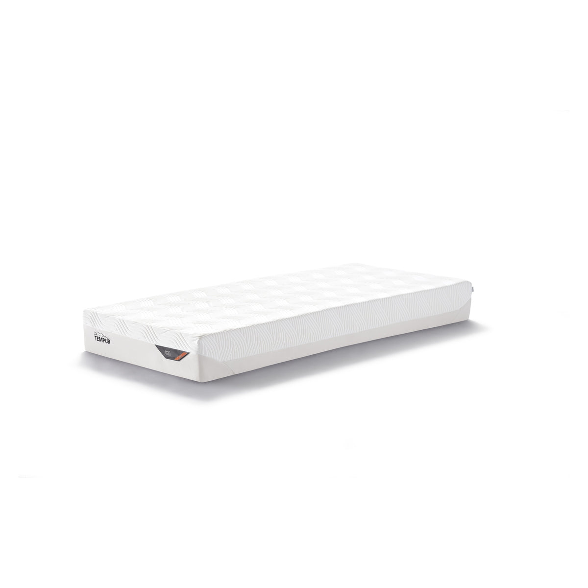 TEMPUR Prima SmartCool 21 cm -patja Firm-tuntumalla yhden hengen koossa, viistokuva.
