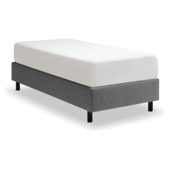 Tempur Boxspring Static -säätövuode grafiitin värisellä Dark Stone -kankaalla verhoiltuna ja Tempur Pro 21 SmartCool patjalla, sekä uonnonvärisillä tammijaloilla