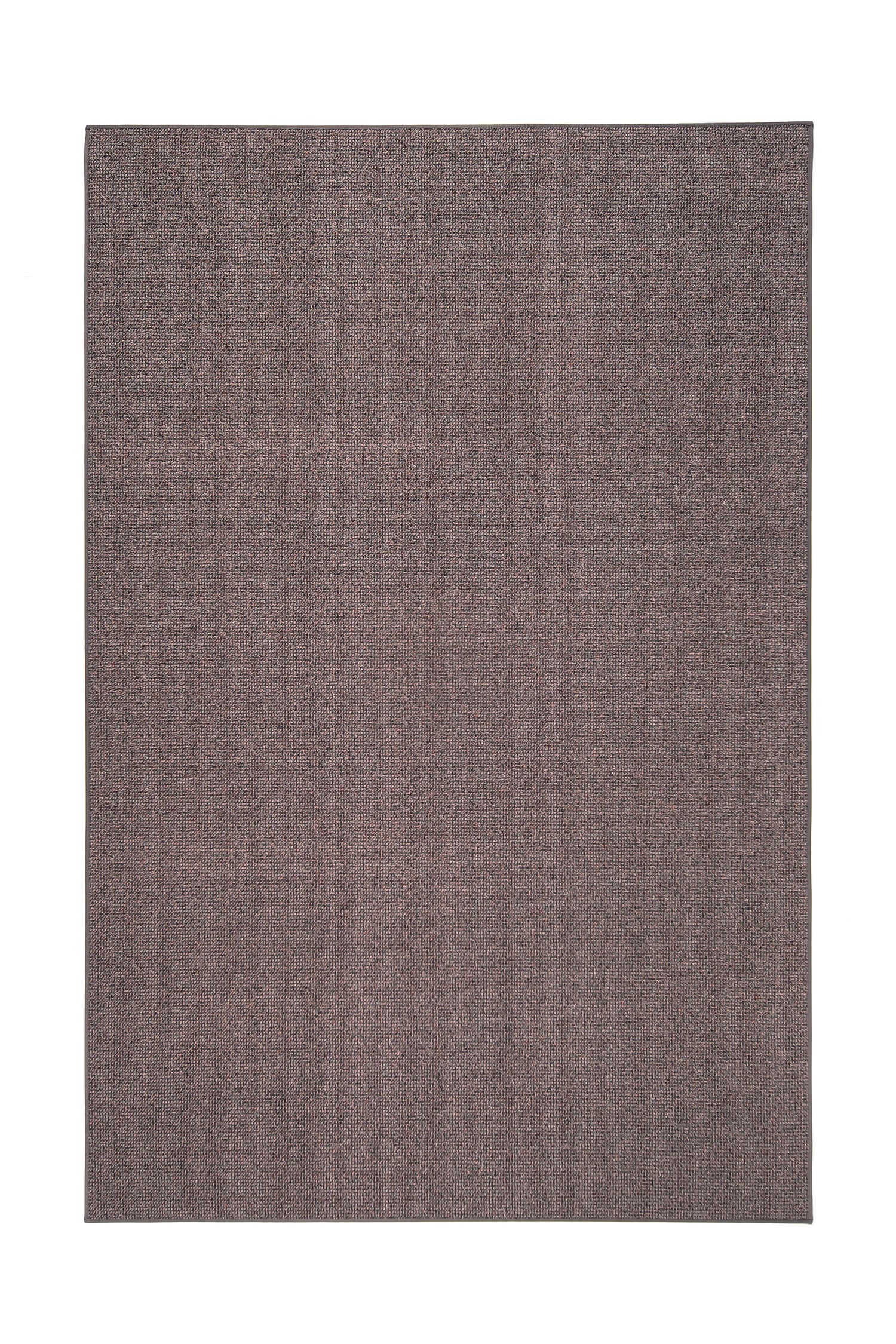 Laadukas kotimainen sileäksi kudottu Tweed-matto tummanharmaana.