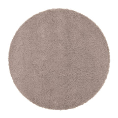 Pyöreä Vilja-nukkamatto, taupe/harmaanruskeana.