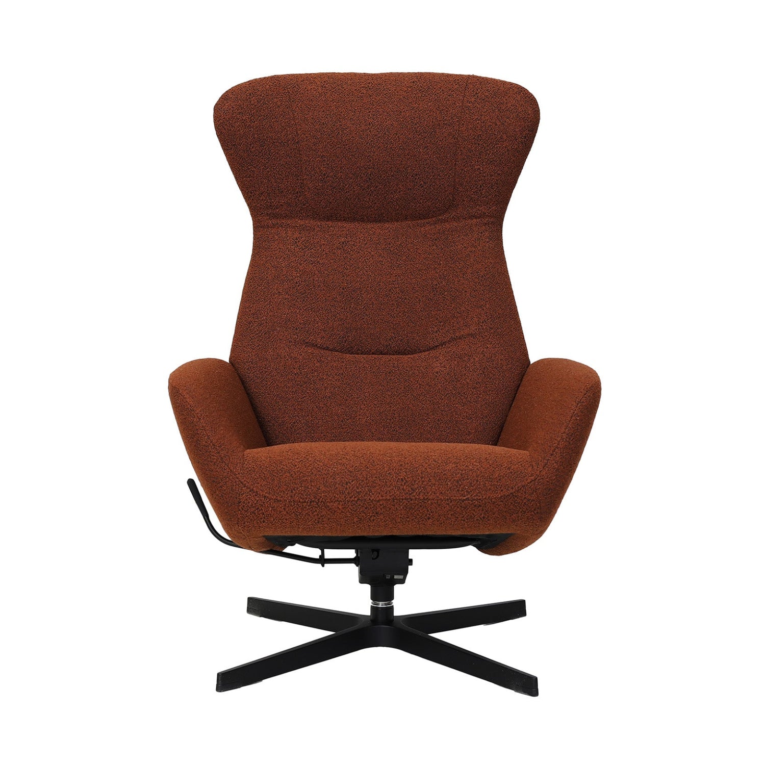 Konjakinruskea Yani-tuoli Alpine Hazel 062 -verhoilukankaalla ja mustalla Vision-jalalla.