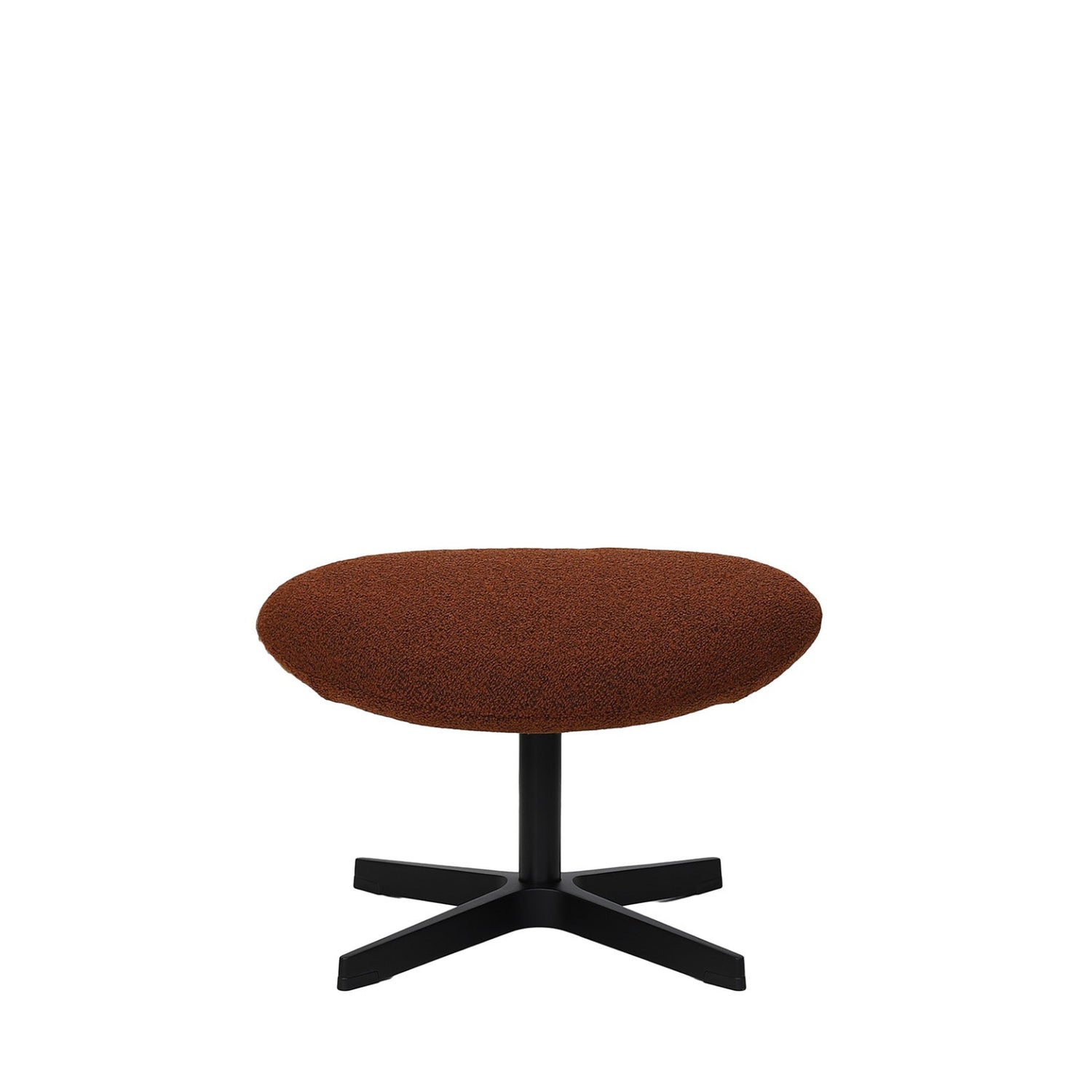 Konjakinruskea Yani-rahi Alpine Hazel 062 -verhoilukankaalla ja mustalla Vision-jalalla.