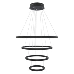 Layer-kattovalaisin muodostuu nimensä mukaisesti neljästä erillisestä metallirenkaasta ja kerroksesta. Kuvassa musta valaisin.