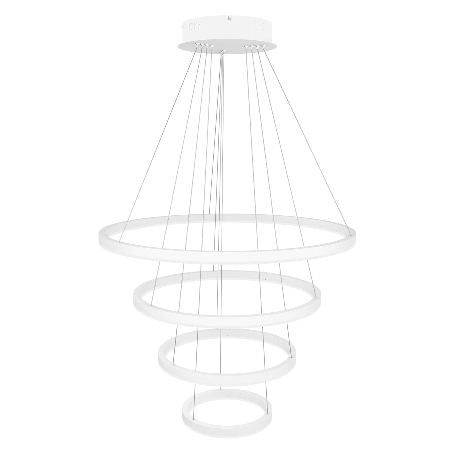 Layer-kattovalaisin muodostuu nimensä mukaisesti neljästä erillisestä metallirenkaasta ja kerroksesta. Kuvassa valkoinen valaisin.