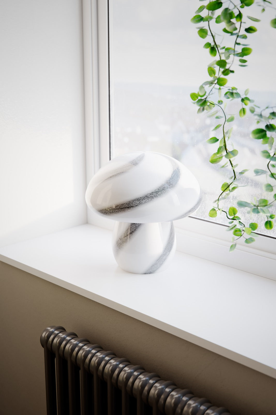 Mira Mushroom pöytävalaisin 30 cm sisustuksessa