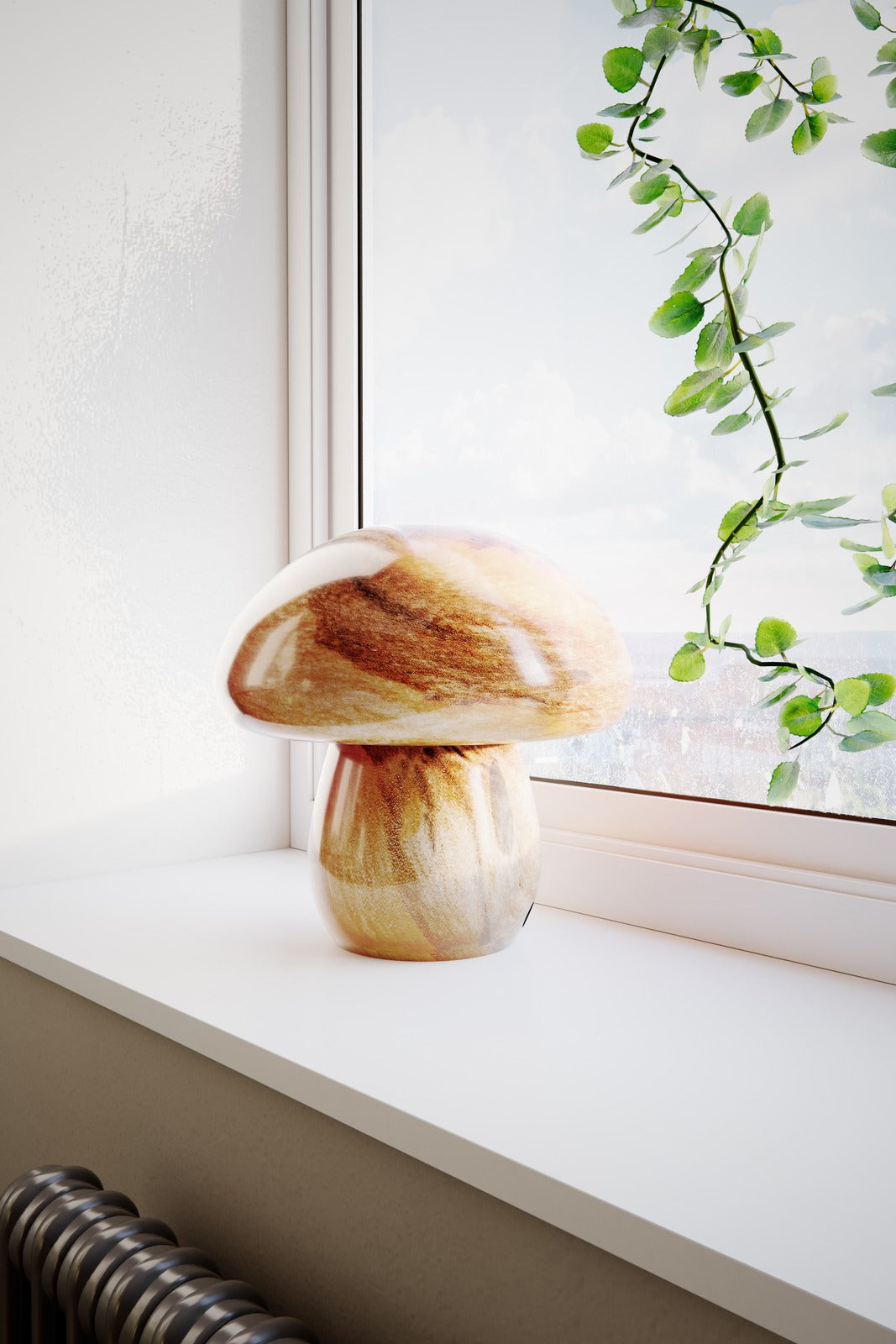 Mira Mushroom pöytävalaisin 30 cm sisustuksessa