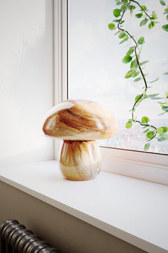 Mira Mushroom pöytävalaisin 30 cm sisustuksessa